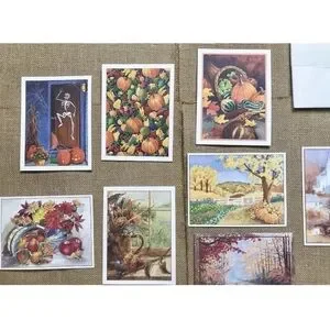 Vintage | Office | Vintage Epva Autumn Fall Blank Note Card Set Harvest ...